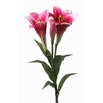 Giglio di pasqua artificiale ERISA, fucsia, 75cm, Ø8-11cm