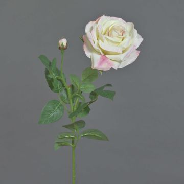 Rosa finta JANINE, rosa tenue, 70cm, Ø12cm