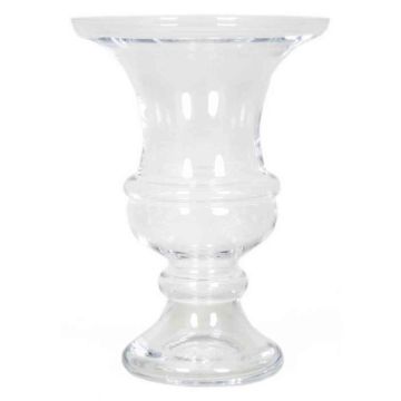 Vaso su piedistallo a forma di coppa SONJA, vetro, trasparente, 60 cm, Ø 37 cm Vaso su piedistallo a forma di coppa SONJA, vetro, trasparente, 60 cm, Ø 37 cm