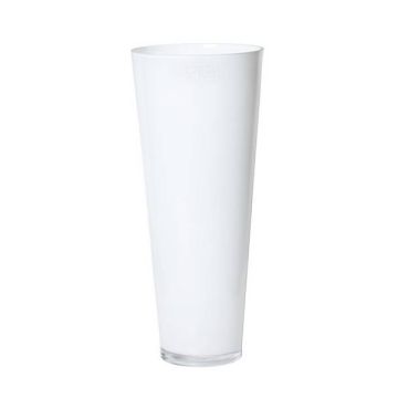 Vaso ANNA OCEAN, forma conica, vetro, bianco, 43cm, Ø18cm Vaso ANNA OCEAN, forma conica, vetro, bianco, 43cm, Ø18cm