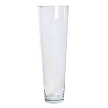 Vaso ANNA OCEAN, forma conica, vetro, trasparente, 70cm, Ø22cm Vaso ANNA OCEAN, forma conica, vetro, trasparente, 70cm, Ø22cm