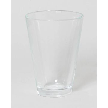 Vaso ANNA OCEAN, forma conica, vetro, trasparente, 15cm, Ø11cm