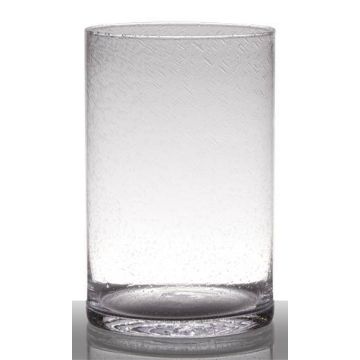 Vaso di vetro con bolle SANUA, cilindro, trasparente, 30cm, Ø19cm Vaso di vetro con bolle SANUA, cilindro, trasparente, 30cm, Ø19cm