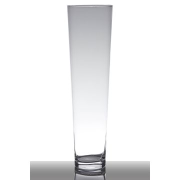 Vaso di vetro AMNA EARTH, conico, trasparente, 50cm, Ø14cm