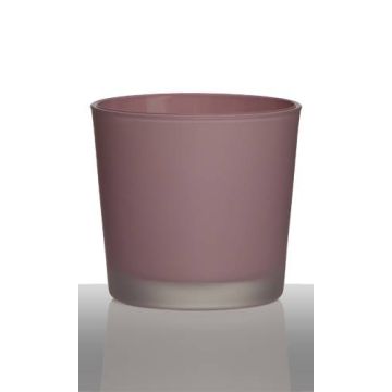 Vaso da piante in vetro ALENA FROST, rosa antico opaco, 11cm, Ø11,5cm
