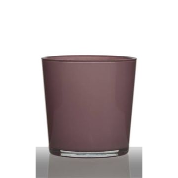 Vaso da piante in vetro ALENA, rosa antico, 19cm, Ø19cm