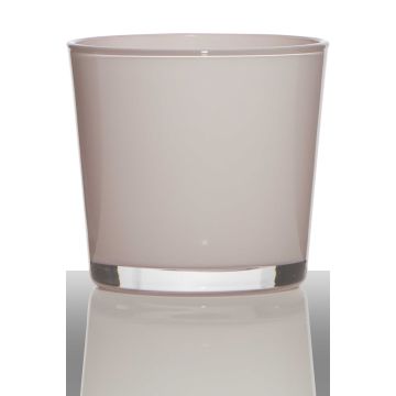 Vaso da piante in vetro ALENA, rosa chiaro, 16cm, Ø17cm