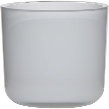 Portacandela in vetro NICK, bianco, 13cm, Ø14cm