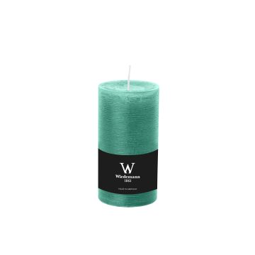 Candela a blocco per lanterna AURORA, verde menta, 19cm, Ø10cm, 155h - Made in Germany