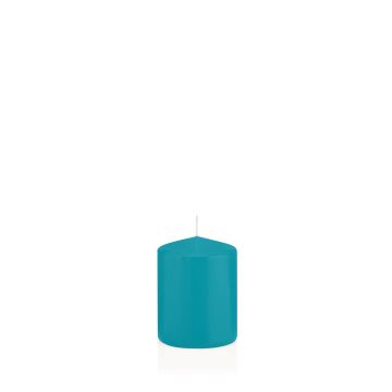 Candela per lanterna MAEVA, a colonna, blu chiaro, 8cm, Ø6cm, 29h - Made in Germany