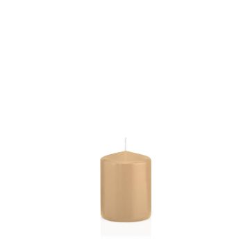 Candela per lanterna MAEVA, a colonna, marrone chiaro, 8cm, Ø6cm, 29h - Made in Germany