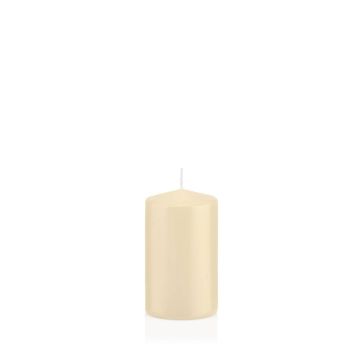 Candela per lanterna MAEVA, a colonna, crema, 10cm, Ø6cm, 33h - Made in Germany