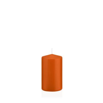 Candela per lanterna MAEVA, a colonna, arancione, 10cm, Ø6cm, 33h - Made in Germany