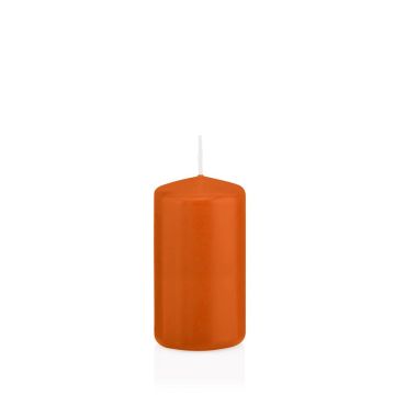 Candela per lanterna MAEVA, a colonna, arancione, 12cm, Ø6cm, 40h - Made in Germany