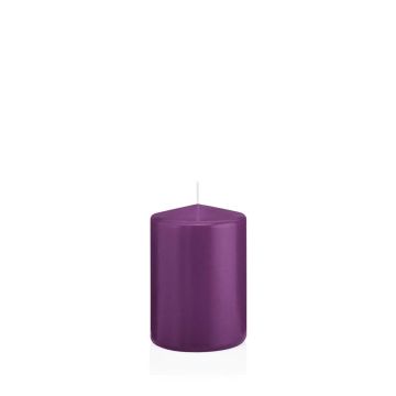 Candela per lanterna MAEVA, a colonna, viola, 10cm, Ø7cm, 42h - Made in Germany
