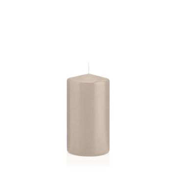 Candela per lanterna MAEVA, a colonna, beige, 13cm, Ø7cm, 52h - Made in Germany Candela per lanterna MAEVA, a colonna, beige, 13cm, Ø7cm, 52h - Made in Germany