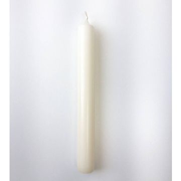 Candela da tavolo CHARLOTTE, crema, 18,5cm, Ø2,1cm, 6,5h - Made in Germany