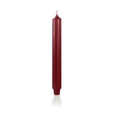 Candela decorativa ARIETTA, base a cono, bordeaux, 24,9cm, Ø2,8cm, 16h - Made in Germany Candela decorativa ARIETTA, base a cono, bordeaux, 24,9cm, Ø2,8cm, 16h - Made in Germany