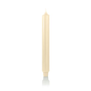 Candela decorativa ARIETTA, base a cono, crema, 24,9cm, Ø2,8cm, 16h - Made in Germany Candela decorativa ARIETTA, base a cono, crema, 24,9cm, Ø2,8cm, 16h - Made in Germany