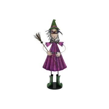 Decorazione di Halloween piccola strega MYSTERY con scopa, cappello, 100cm Decorazione di Halloween piccola strega MYSTERY con scopa, cappello, 100cm