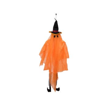 Decorazione di Halloween fantasma JEGOR con cappello da strega, LED, arancione, 150cm Decorazione di Halloween fantasma JEGOR con cappello da strega, LED, arancione, 150cm