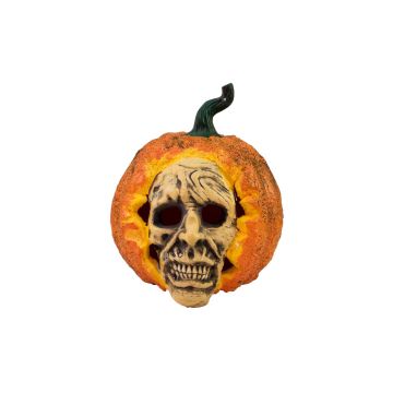 Decorazione di Halloween Zucca QUAX con faccia da zombie, arancione, LED, Ø26cm Decorazione di Halloween Zucca QUAX con faccia da zombie, arancione, LED, Ø26cm