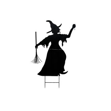 Decorazione di Halloween sagoma strega SPOOKY WITCH, metallo, nero, 150cm Decorazione di Halloween sagoma strega SPOOKY WITCH, metallo, nero, 150cm
