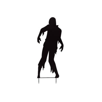 Decorazione di Halloween Silhouette Uomo SPOOKY ZOMBIE, metallo, nero, 135 cm