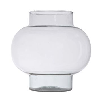 Vaso rotondo di vetro RAINIERO, riciclato, trasparente, 26cm, Ø26cm