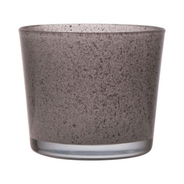 Vaso da piante in vetro ALENA GRANIT, grigio granito, 19cm, Ø19cm