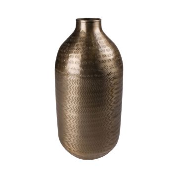 Bottiglia decorativa in metallo SOLANYI, con motivo, oro, 33cm, Ø15cm Bottiglia decorativa in metallo SOLANYI, con motivo, oro, 33cm, Ø15cm