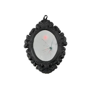 Decorazione di Halloween Specchio magico MIRZELLA, funzione sonora, LED, grigio, 35cm Decorazione di Halloween Specchio magico MIRZELLA, funzione sonora, LED, grigio, 35cm