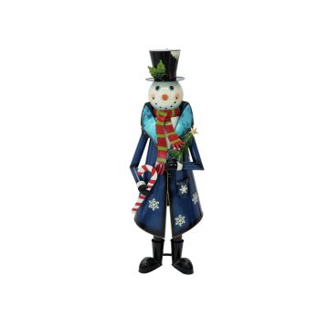Figura decorativa pupazzo di neve RUDIE con mantello, 150 cm