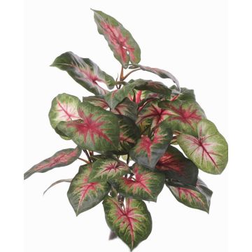 Caladium artificiale SEVERIN su stelo, verde-rosso, 40cm