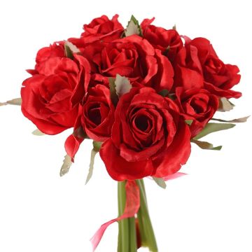 Bouquet di rose artificiali ROSILA, rosso, 20cm, Ø15cm