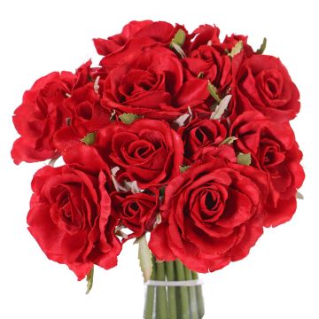 Bouquet di rose artificiali ROSILA, rosso, 25cm, Ø20cm
