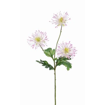 Crisantemo artificiale SOLVIE, bianco-rosa, 70cm, Ø10cm