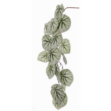 Ramo di begonia rex artificiale KATRICE, verde-grigio, 110cm