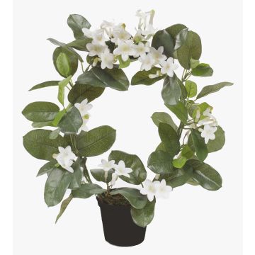 Corona di gelsomino del Madagascar artificiale ALTAY, bianco, 40cm