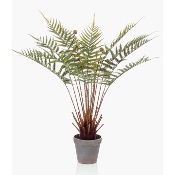 Pianta artificiale di felce cyatheales CAMASO in vaso decorativo, 60cm