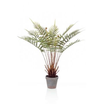 Pianta artificiale di felce cyatheales CAMASO in vaso decorativo, 60cm