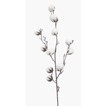 Ramo di cotone artificiale CASAS con fiori, verde, 85cm