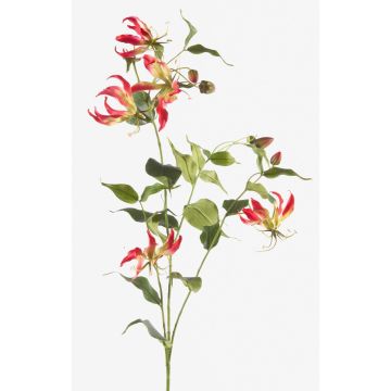 Corona di glorosia superba artificiale CELESTE, fucsia-giallo, 120cm