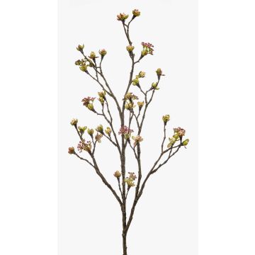 Ramo d'acero artificiale LIUVA con fiori, rosa, 110cm