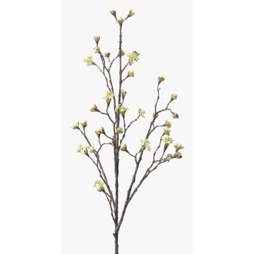 Ramo d'acero artificiale LIUVA con fiori, crema, 110cm