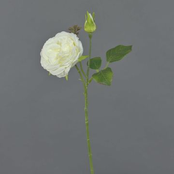 Rosa di plastica CESCA, crema, 40cm