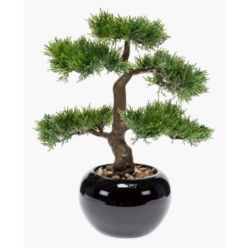 Cedro bonsai artificiale ADARA in vaso di ceramica, 35cm