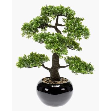 Ficus bonsai artificiale ASHER in vaso di ceramica, 45cm