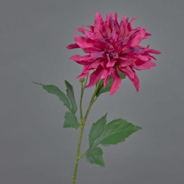 Fiore artificiale di dahlia CINTHIA, fucsia, 60cm