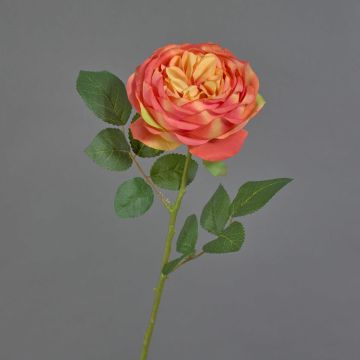 Rosa artificiale VERITA, arancione, 65cm